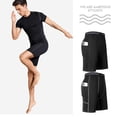 thumbnail image 2 of AYFFDIYI Mens Athletic Fitness Pants Compression Short Pants Pocket With, 2 of 8