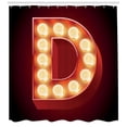 thumbnail image 3 of Ambesonne Letter D Shower Curtain, D Electricity, 69"Wx75"L, Vermilion Yellow Black, 3 of 3
