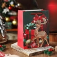 thumbnail image 5 of Lilixerw Christmas Paper Gift Bag,Santa Snowflake Print Xmas Bag for Holiday Present Wrapping,Xmas Tree Decoration,9x7Inch Red Handle Bag, 5 of 6