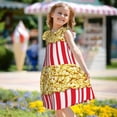 thumbnail image 6 of Lafuoo Popcorn Pattern Girls' Small Flying Sleeve Nightdress, Suitable for Girls' Round Neck Pajamas and Robes-XX-Large, 6 of 9