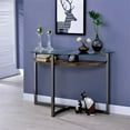 thumbnail image 4 of Furniture of America Barker Industrial Glass Top Console Table in Black Chrome, 4 of 5