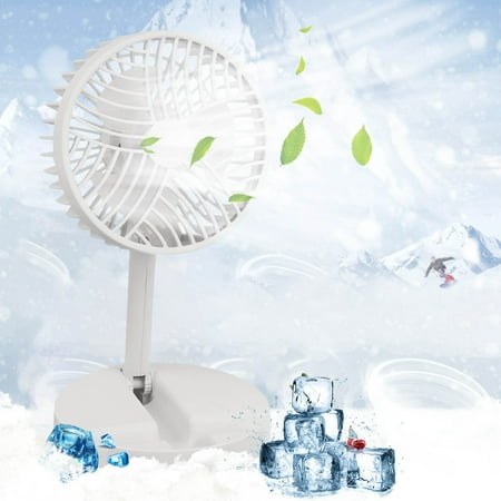 

Ganenn Silent Fans 1PC Battery Operated Portable Foldable Standing Fan Rechargeable USB Personal Floor Fan With Adjustment Height