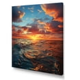 thumbnail image 2 of Designart "Sunrise Over the Peach Ocean II" Nautical & Beach Canvas Print, 2 of 5