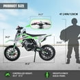 thumbnail image 5 of 58CC 4-Stroke Dirt Bike, Pro Engine Gas Dirt Bikes for 8-14, Pull Start Motorbike, W/EPA Approved 10" Wheels Up to 21.75 Mph Mini Moto Gift Red, 5 of 5