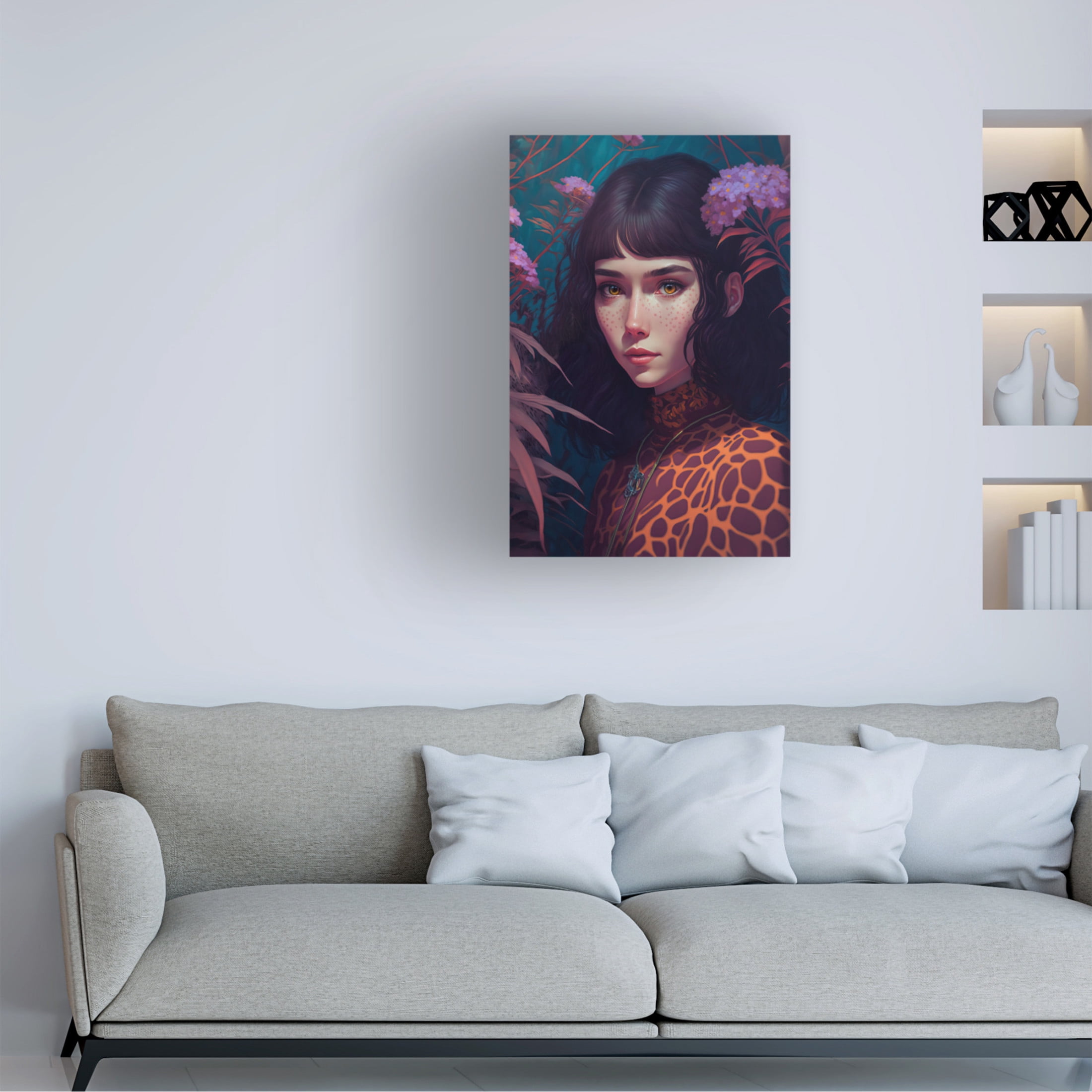 Canvas Wall Art - Treechild 'Shy Beauty' Wall Art for Living Room, Bedroom, or Office D?cor by Trademark Fine Art - 22 x 32 Inches