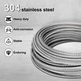 thumbnail image 5 of Cable de acero inoxidable engrosado de 3/16"" Cuerda de alambre de 400 pies Cable de avión de 7x19 hebras Tirolesa de resistencia a la rotura de 3700 libras para aplicaciones de servicio pesado Barand, 5 of 5