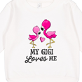 thumbnail image 3 of Inktastic My Gigi Loves Me with Two Flamingos Toddler Sweatshirt, 3 of 4
