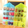 thumbnail image 5 of Hanging Storage Bag High Capacity Dust-proof Transparent Visible 16 Grid Multi-role Socks Bra Underwear Organizer for Bedroom, 5 of 10