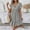 *Gray, variant on U Women's V Neck Ruffled Short Sleeve Babydoll Dress,Casual Flowy Tiered Mini Dress Beige,Women's Plus L