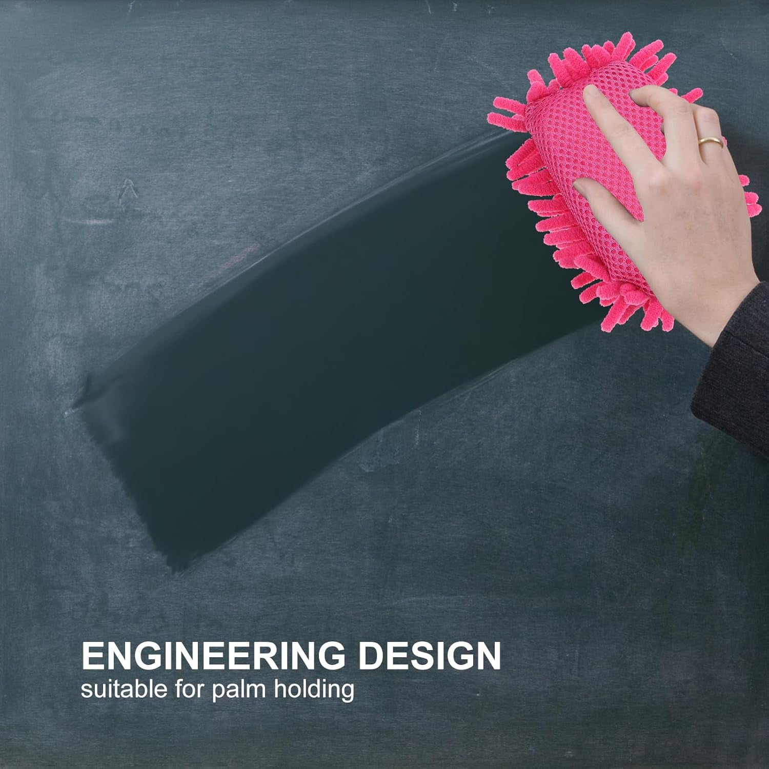 2-Pack Microfiber Whiteboard Eraser Mitts - Washable Cleaning Sponges For Boards & Cars