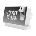 thumbnail image 1 of Réveil à Projection Numérique avec Grand Écran LED, Projecteur Rotatif pour Positionnement Optimal, Radio FM, Port de Charge USB, 1 of 5