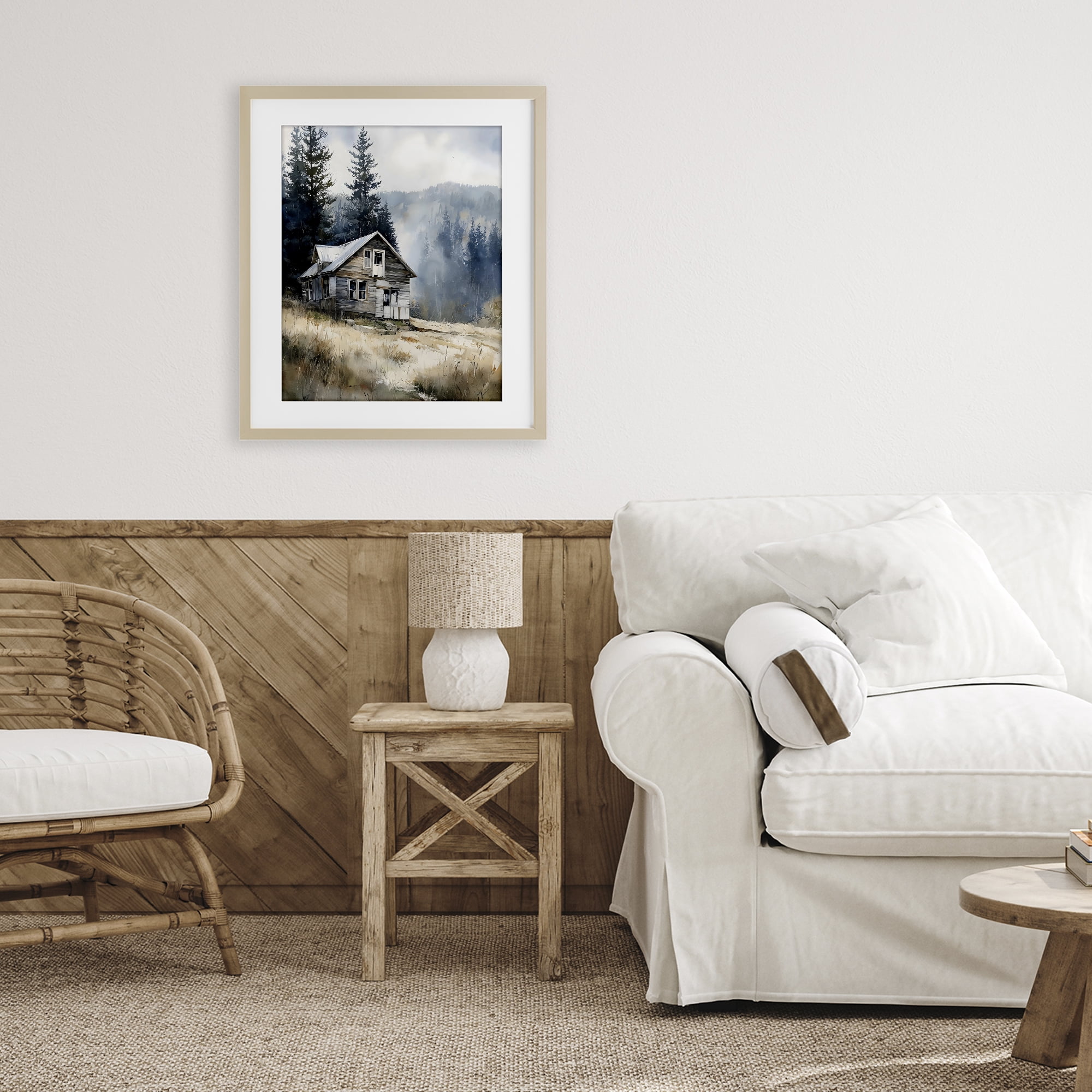 Stupell Industries Old Mountain House Birch Framed Print Under Glass, design by Franklyn Gregory