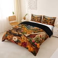 thumbnail image 2 of Catabedysis Autumn Camping Bedding,Fall Tent Print Duvet Cover Full For Boys,Multicolor,Black Reversible,3pcs,1 Duvet Cover and 2 Pillowcases, 2 of 6