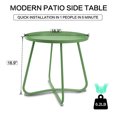 thumbnail image 3 of Fionafurn Round Side Table, Metal End Table, Small Patio Coffee Table for Porch Yard Balcony Garden, Green, 3 of 6