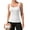 White, variant on ANFERRY Workout Ribbed Tank Tops for Women Square Neck Seamless Camisoles with Built in Bra Athletic Yoga Top