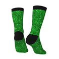 thumbnail image 4 of Junzan Green Glitter Mens Funny Socks For Men Women Colorful Fun Novelty Crew Patterned Socks, 4 of 9