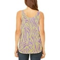 thumbnail image 2 of Mardi Gras Cajun Tiger Costume Juniors Flowy Side Slit Tank Top Multi MD, 2 of 2