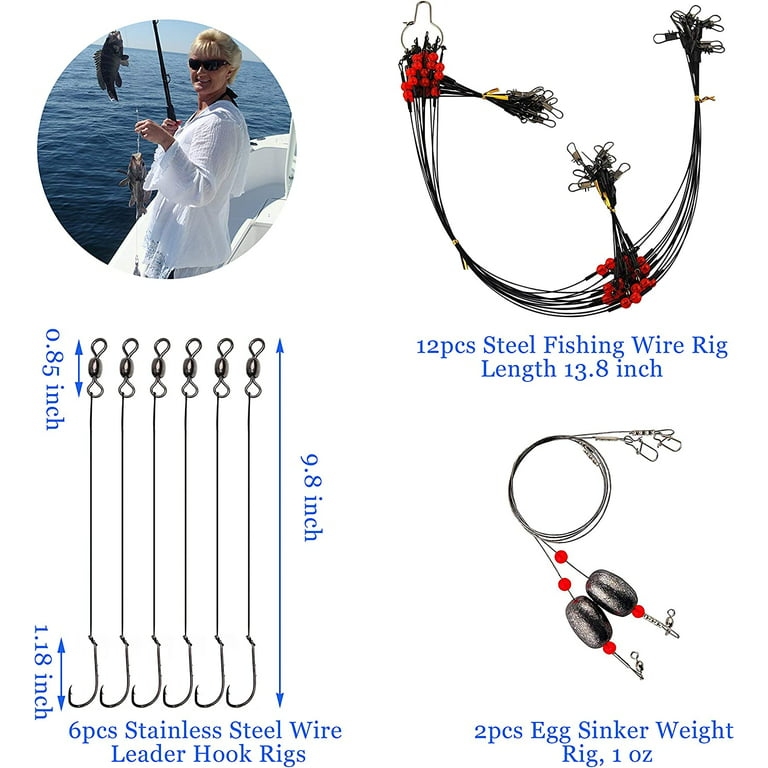 Saltwater Fishing Lure Tackle Kit - 131pcs Ocean Surf Kit Include Fishing  Leader Rigs Saltwater Fishing Lure Minnow Spoon Hooks Swivel Snap Fishing  Gear Surf Fishing Equipment Accessories 
