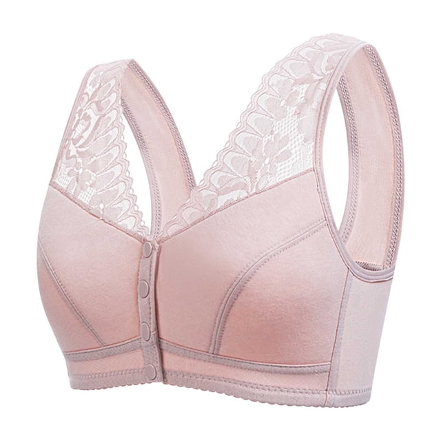 Comfortable Large Bust Support Bra for Home Leisure with Patterned Design and Back Shine Non-Wired Comfort Fit Underneath No Steel Ring Wrapping