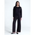 thumbnail image 2 of Scoop Women's and Women's Plus Scubaknit Embellished Sweatshirt, Sizes XS-4X, 2 of 5