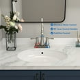 thumbnail image 5 of Logmey 4 in. Centerset Double Handle High Arc Bathroom Faucet with Drain Kit Included in Brushed Nickel, 5 of 8