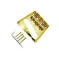 thumbnail image 3 of QualitChoice Guitar Bridge Set Easy to Install Vintage Brass Tools Saddles Design gold 7.6x8.5cm, 3 of 6