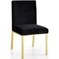 thumbnail image 3 of Pemberly Row Chaise de Salle à Manger Moderne en Velours de 20 Po H, Noire (Ensemble de 2), 3 of 6