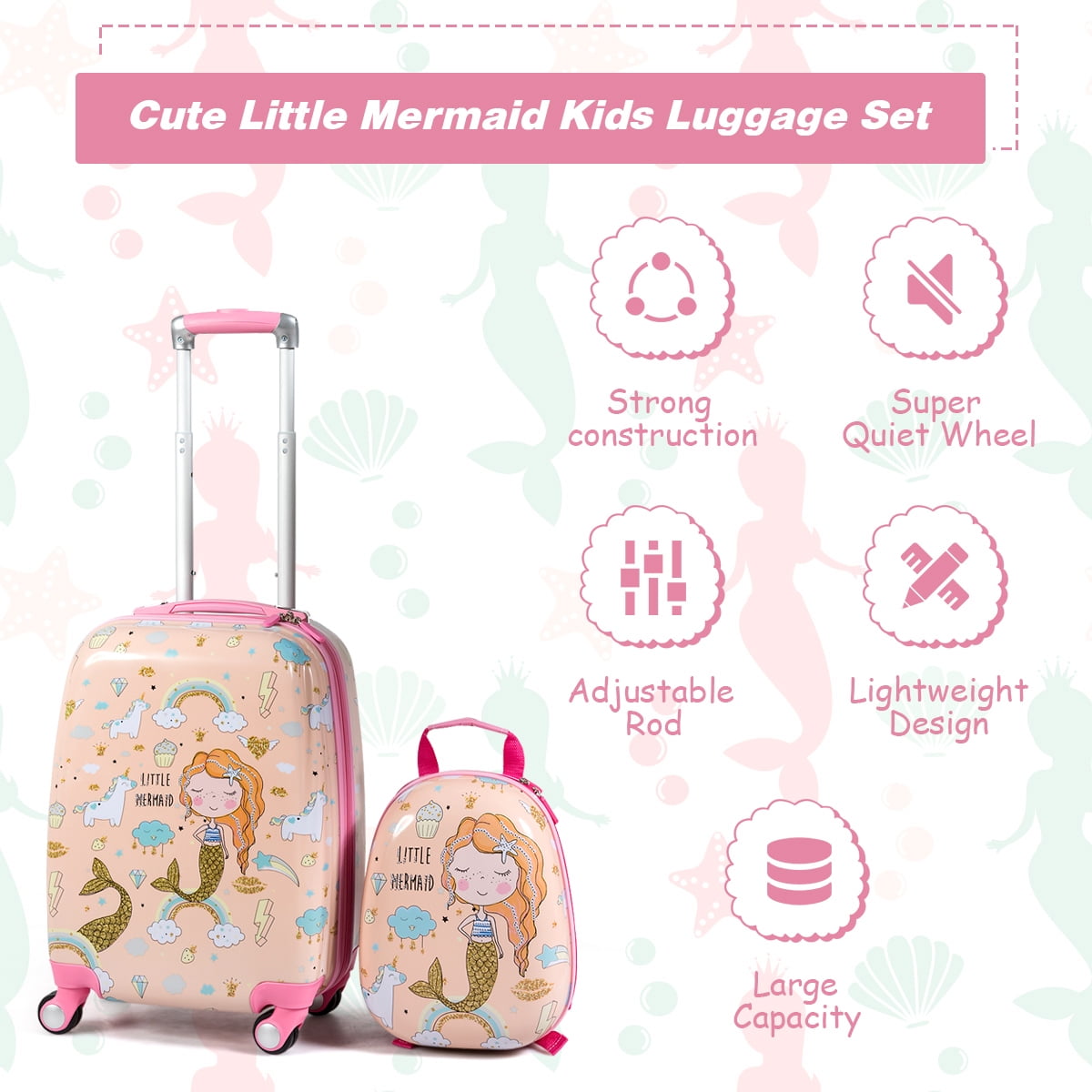 little mermaid suitcase