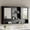 Black, variant on Christopher Knight Home 60" Wall-Mounted Bathroom Storage Cabinet with Double Mirrored Doors, Black