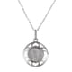 thumbnail image 1 of Medalla virgen Guadalupe Busto redonda calada con corazones Medalla italiana Medalla y cadena, 1 of 3