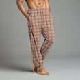 thumbnail image 4 of Dwelliawo Pajama Pants Men Casual Drawstring Pj Pants with Pockets Soft Sleepwear Lightweight Pant Bottoms Jogger Sleep Plaid Pants Watermelon Red L, 4 of 4