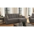 thumbnail image 2 of Ottomanson Origins Air Convertible L-Shaped Sectional Sofa, Gray Microfiber, 2 of 6