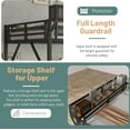thumbnail image 5 of Mirightone Queen Heavy Duty Metal Loft Bed with Stairs, 800 lb Capacity, Storage Shelves and Wardrobe, Black, 5 of 12