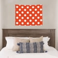 thumbnail image 4 of Kdxio Orange And White Polka Dot1 Wall Hanging Tapestries Banner For Bedroom College Dorm Home Living Room Party Decor 29X37 In, 4 of 8