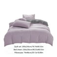 thumbnail image 3 of All-Season Bedding Set - 4-Piece Washable Solid Color Bed Sheet Duvet Cover And Pillowcases, 3 of 9
