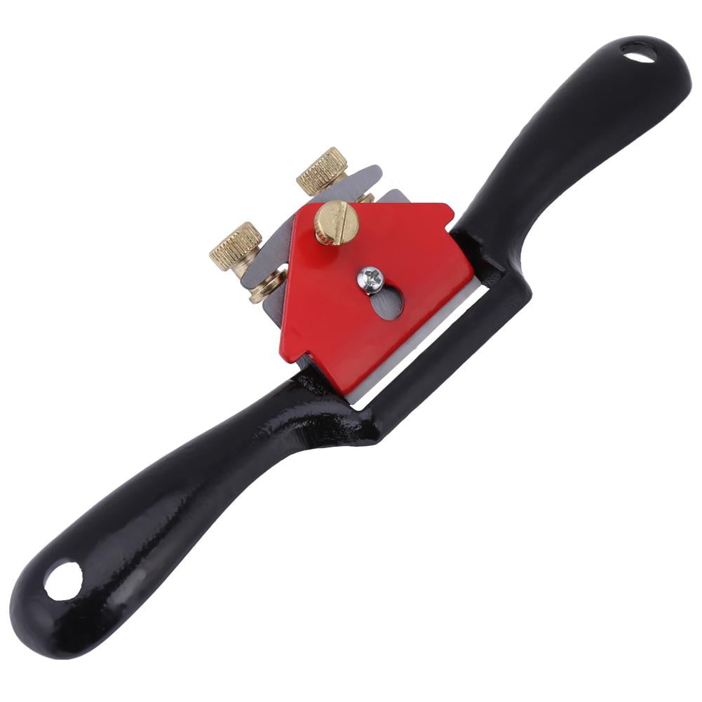 9 Inch / 210 mm Adjustment Woodworking Cutting Edge Plane Spokeshave Hand Trimming Tool with 8 Blades XPOOP Adjustable Spokeshave with Screw Manual Planer Hand Tool