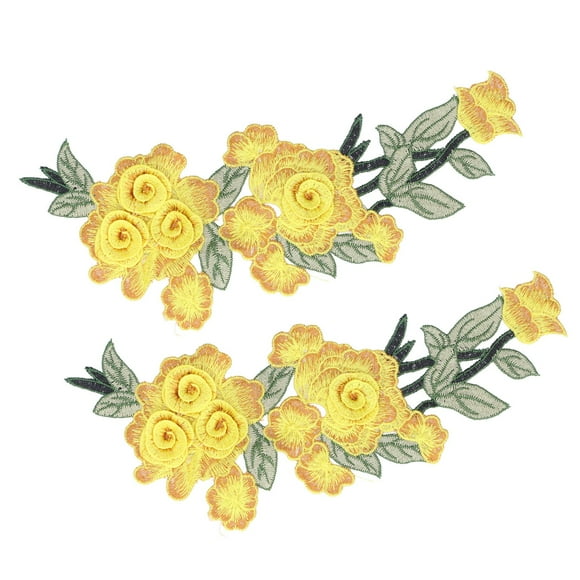 Parche Bordado BuyWeek Flor De Algodón 11 x 28 cm