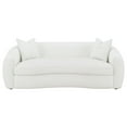 thumbnail image 2 of Pemberly Row Modern Fabric Upholstered Tight Back Sofa White, 2 of 11