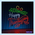 thumbnail image 2 of Handmadetneonsign Happy Thanksgiving Acorn Neon Sign, Oak Nut Led Sign, Autumn Thanksgiving Decor, Happy Fall Wall Art 79884, 2 of 5
