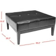 thumbnail image 4 of SAFAVIEH Fulton Square Cocktail Ottoman Large Black, 4 of 5