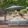 thumbnail image 2 of Outsunny 9.6ft Garden Parasol Sun Shade Banana Umbrella Cantilever Grey, 2 of 10