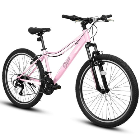 POVANLI 26 inch Mountain Bike Adults ages 14+ years aluminum frame shock absorbing front fork bike 21-speed Dual V-Brakes, mountain Bicycles,85% assembled comfort adjustable seat,Gift(Black+Orange)
