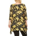 thumbnail image 2 of White Mark Women's Plus Size Floral Chain Alegra Tunic Top, 2 of 5