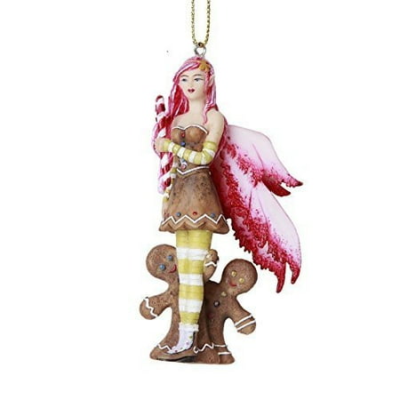 Shudehill Christmas Giftware Pacific Giftware Christmas Fairy with Gingerbread Men Hanging Ornament Amy Brown Holiday Collection Christmas Tree Hanging Ornaments 4 inch ()