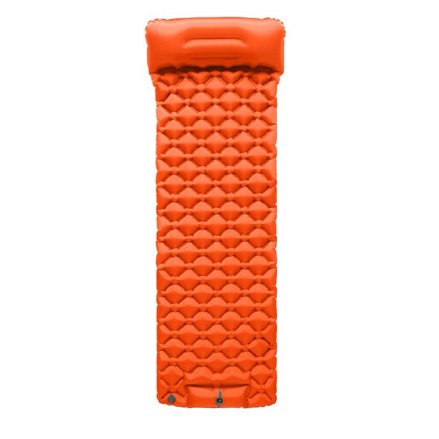 Matelas Gonflable Ultra-Léger avec Pompe à Pied pour Confort Extérieur! Lt04 Orange