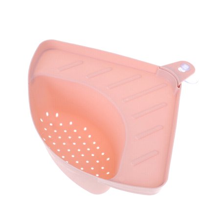 Multifunctional Sink Drain Shelf Kitchen Storage Basket Bathroom Soap Storage Rack for Kitchen Bathroom Home Pink