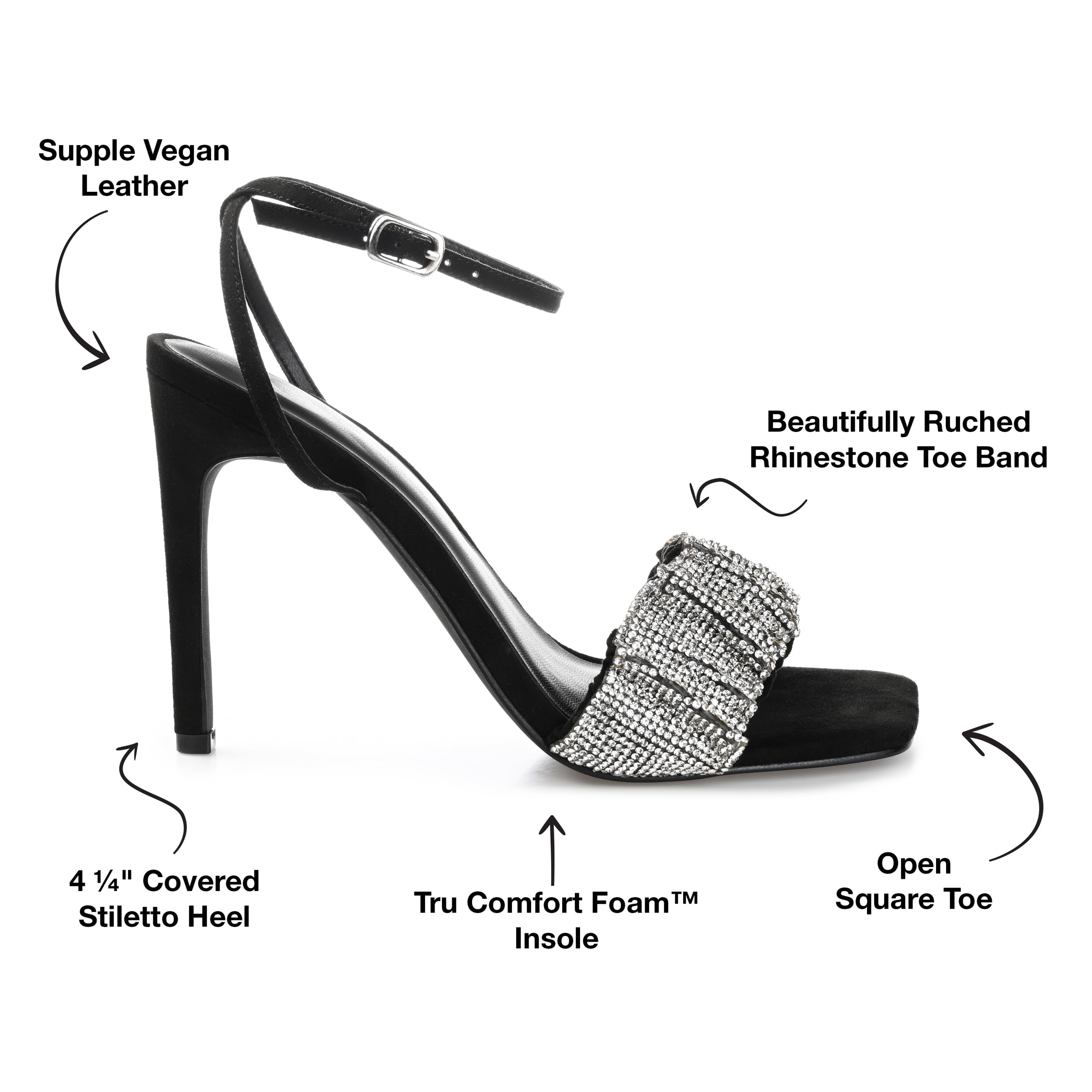 Journee Collection Womens Arlette Tru Comfort Foam Open Toe High Stiletto Pumps