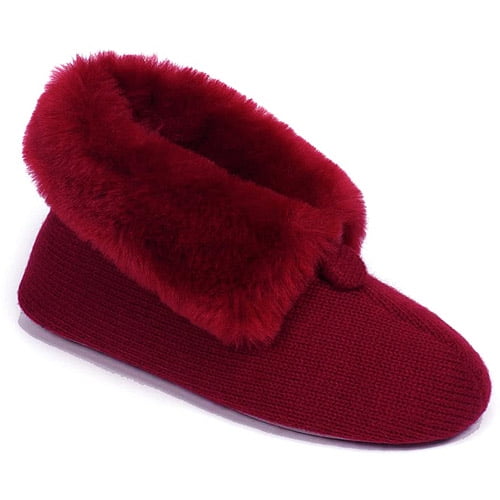 dearfoams sweater knit 2 button boot