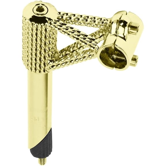 Lowrider Bike Quad Twisted Stem 21.1mm Gold.