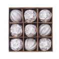 thumbnail image 2 of Balls Ornaments Xmas Tree, White Tree Decorations, 9Pcs Multi-Color Hanging Balls, Party Set, Festive Home Decor, Christmas Tree Balls, Holiday Party Supplies, Wedding Decorations, Unique, 2 of 7